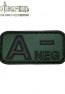 Шеврон група крові A NEG ПВХ olive/black