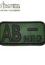 Шеврон група крові AB NEG ПВХ olive/black