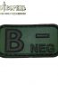 Шеврон група крові B NEG ПВХ olive/black